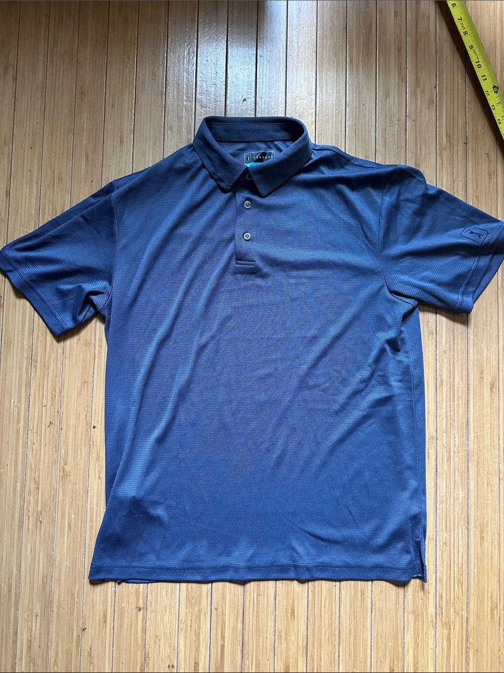 PGA Mens Deep Blue Performance Golf Polo- Medium